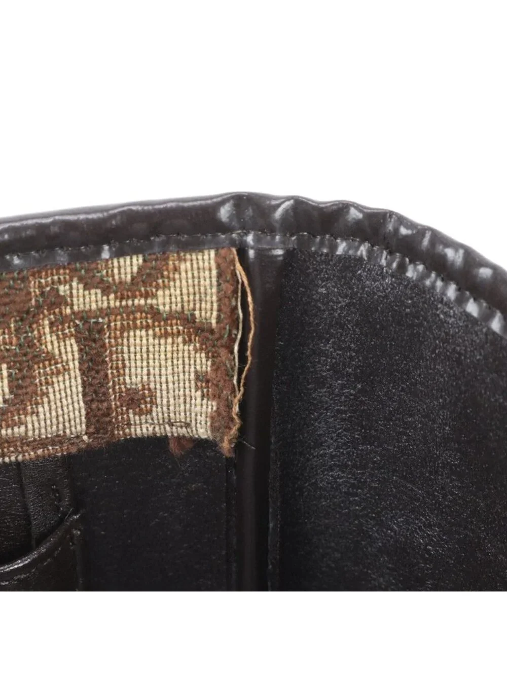 Dior Vintage Trotter Leather 2-Way Shoulder Bag Crossbody Brown